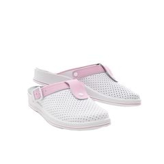 Сабо Симона, білі з рожевим декором, Колір: Білі з рожевим декором, Розмір: 35