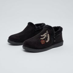 Напівчоботи Аніта, чорні з вишивкою колоски, Колір: Чорні з вишивкою колоски, Розмір: 36