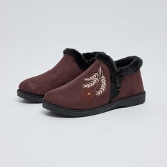 Напівчобітки Аніта, коричневі з вишивкою колоски, Колір: Коричневі з вишивкою колоски , Розмір: 36