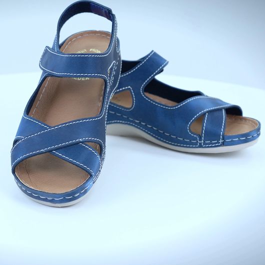 Босоніжки Евіта Сині, Колір: Синій, Розмір: 40