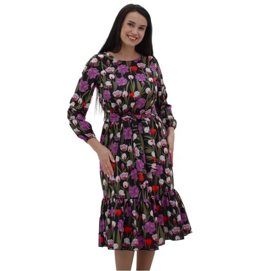 Сукня Квітнева, чорна, Колір: Чорний, Розмір: L, изображение 3