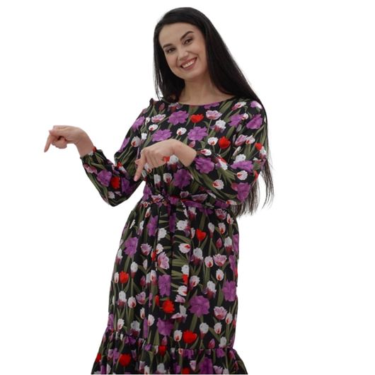 Сукня Квітнева, чорна, Колір: Чорний, Розмір: S, изображение 4