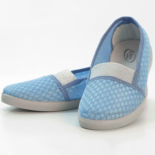 Слипоны Зарина Голубые, Цвет: Голубой , Размер: 38