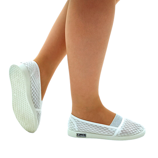 Слипоны Зарина Белые, Цвет: Белый, Размер: 41, изображение 4