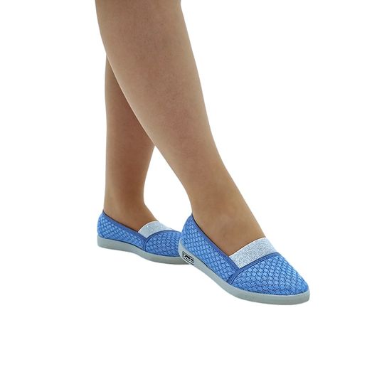 Слипоны Зарина Голубые, Цвет: Голубой , Размер: 39, изображение 3