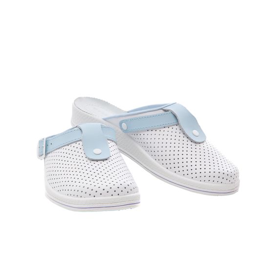 Сабо Симона, білі з блакитним декором, Колір: Білі з блакитним декором, Розмір: 38