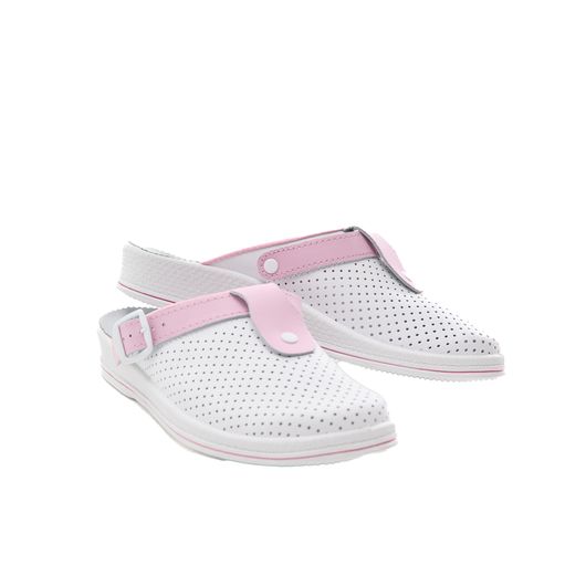 Сабо Симона, білі з рожевим декором, Колір: Білі з рожевим декором, Розмір: 39