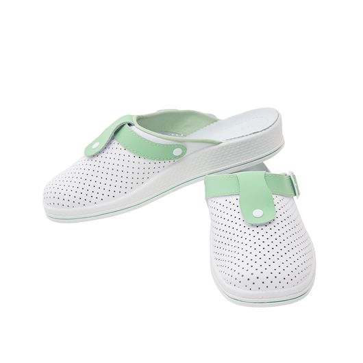 Сабо Симона, белые с изумрудным декором, Колір: Білий зі смарагдовим декором, Розмір: 36