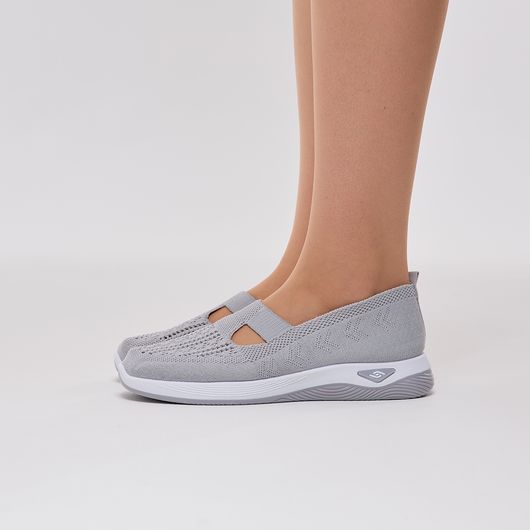 Слипоны Эвелина, серые, Цвет: Серый , Размер обуви : 42, изображение 2