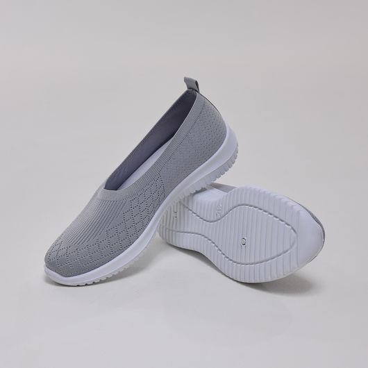 Слипоны Аделина, серые, Цвет: Серый , Размер обуви : 36, изображение 2