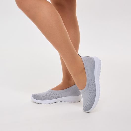 Слипоны Аделина, серые, Цвет: Серый , Размер обуви : 36, изображение 7