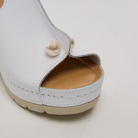 Босоніжки Алісія, білі, Колір: Білий, Розмір взуття: 40, изображение 4