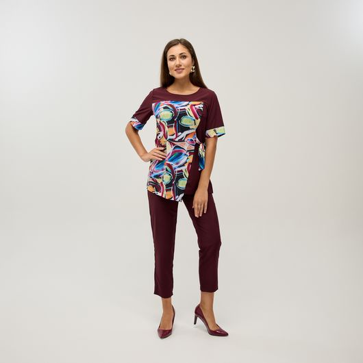 Костюм Ребекка, бордовый, Цвет: Бордовый , Размер: 52, изображение 2