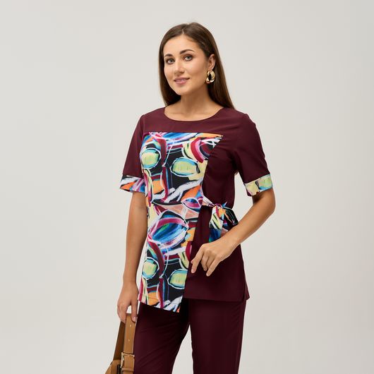 Костюм Ребекка, бордовый, Цвет: Бордовый , Размер: 56, изображение 3