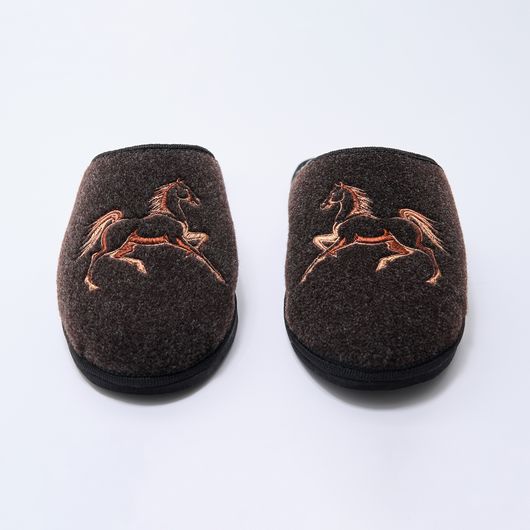 Домашние Тапочки Рута, коричневые, Цвет: Коричневый, Размер обуви : 39, изображение 2