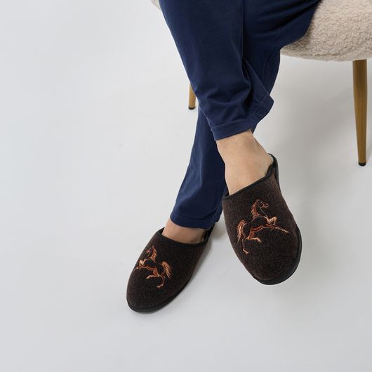 Домашні капці Рута, коричневі, Колір: Коричневий, Розмір взуття: 42, изображение 5