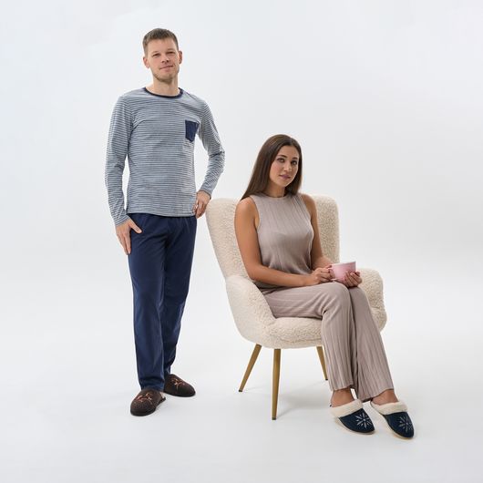 Домашні капці Рута, коричневі, Колір: Коричневий, Розмір взуття: 45, изображение 6