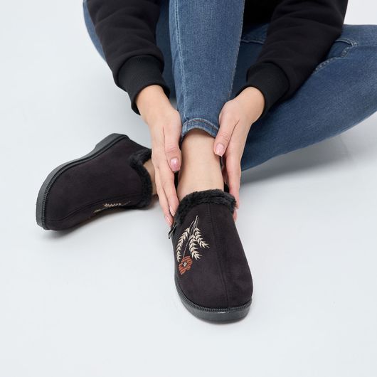 Полусапожки Анита, черные с вышивкой колоски, Цвет: Черные с вышивкой колоски , Размер: 38, изображение 5