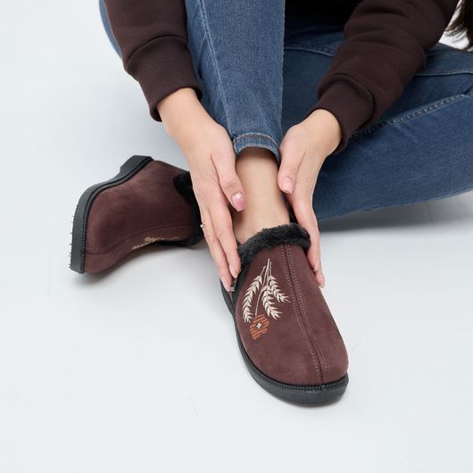 Полусапожки Анита, коричневые с вышивкой колоски, Цвет: Коричневые с вышивкой колоски , Размер: 37, изображение 2