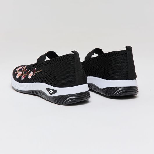 Слипоны Сакура, черные, Цвет: Черный, Размер обуви : 42, изображение 4