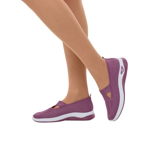 Слипоны Эвелина, черные, Цвет: Ягодный , Размер обуви : 40, изображение 6