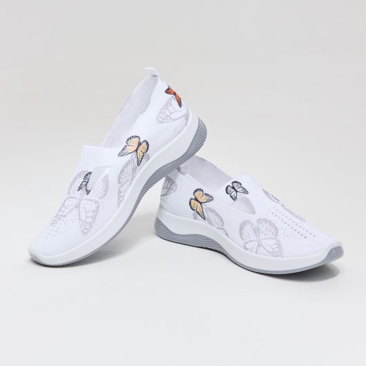 Слипоны Грейс, бабочки серебряные, Цвет: Бабочки серебренные , Размер обуви : 40, изображение 2